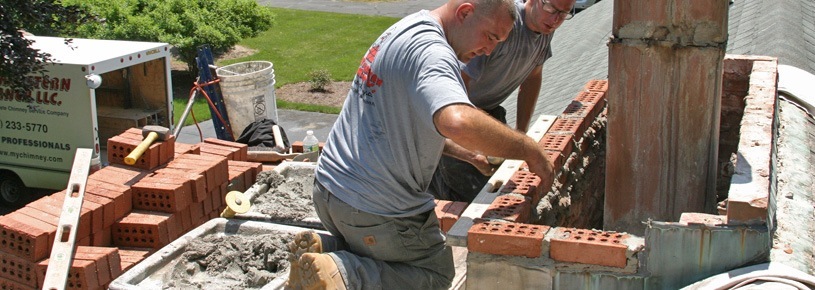 masonry work includes chimney rebuilds and chimney repairs of all kinds done by certified chimney sweep technicians