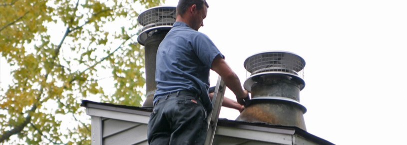 replacing chimney caps for two chimney flues in west hartford ct by certified chimney sweeps