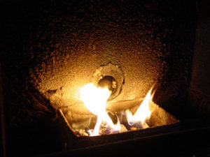 pellet stove fire