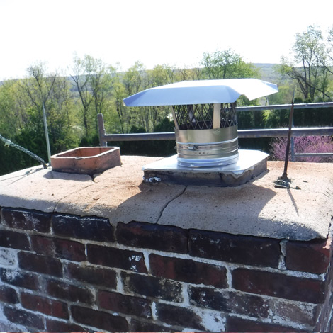 New cement chimney crown in Portland CT