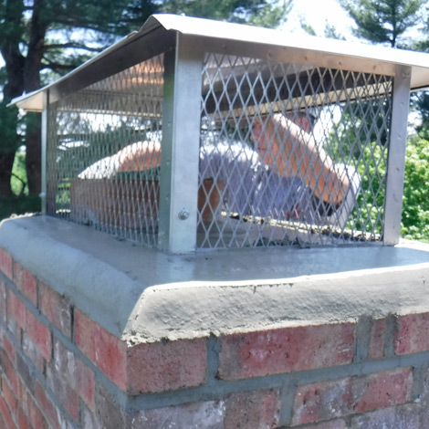 Chimney Cap installed at home in West Hartford CT