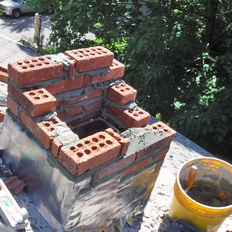 Newington CT Chimney Sweeps Rebuild Crumbling Chimney