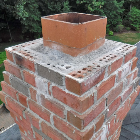 crown rebuild of chimney glastonbury ct 