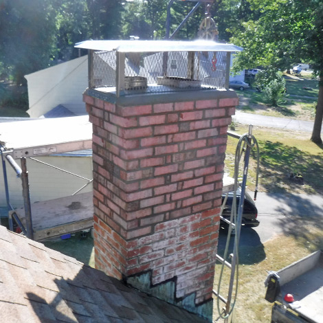 chimney flue and brick replacement in east hartford ct 