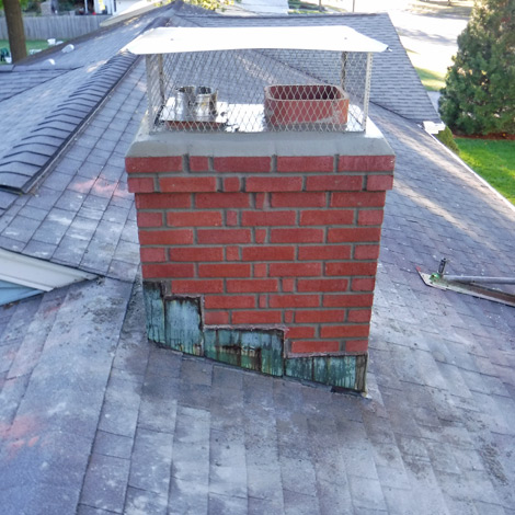 finished chimney rebuilding job in canton ct 
