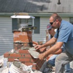 chimney experts repairing chimney in avon ct.