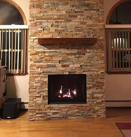 contemporary gas fireplace in granby ct