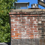 chimney stains from leaky chimney