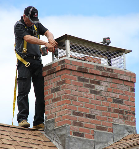 chimney cap install to keep animals out in west hartford ct
