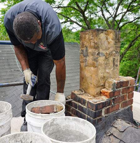 chimney water damage in bristol ct