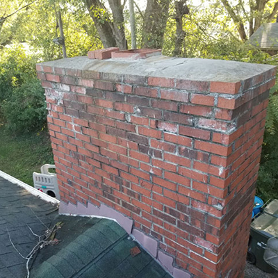 efflorescence on chimney