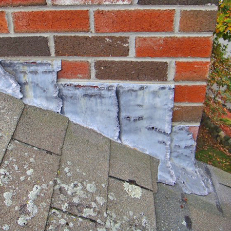 Damage Chimney Flashing 