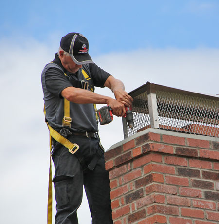 Chimney Cap Replacement by Chimney Sweep in Hartford CT near South Green area