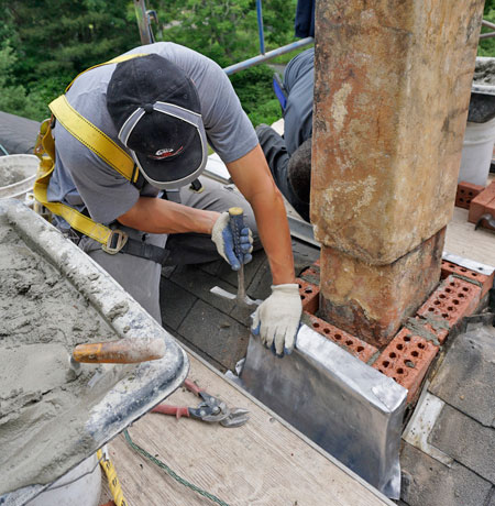 chimney flashing repair in Avon CT