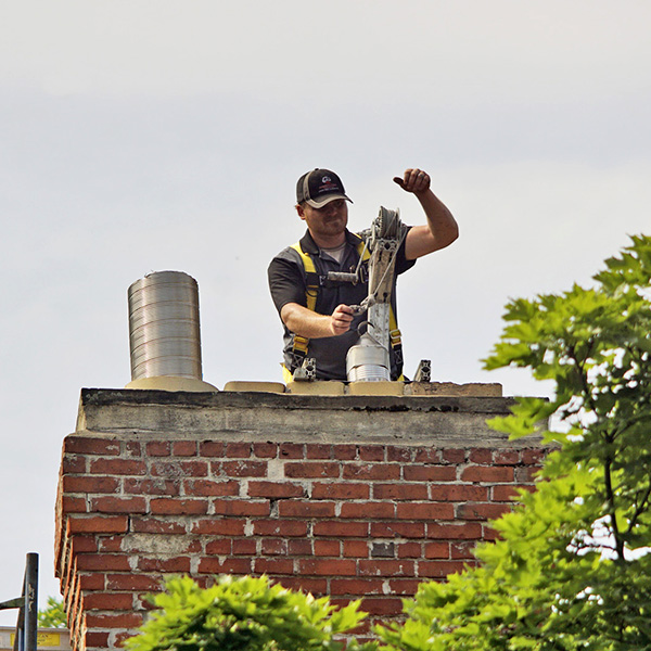 Granby CT heat shield chimney liner