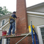 chimney brick repairs and tuckpointing in West Hartford CT