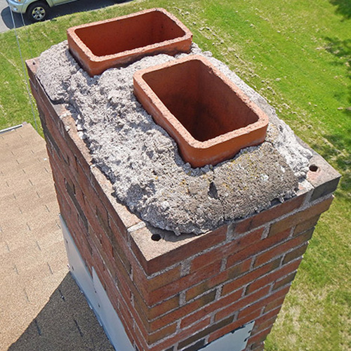 cracked chimney crown in Simsbury CT