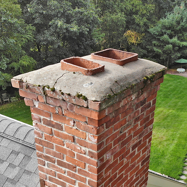 cracked chimney in avon CT