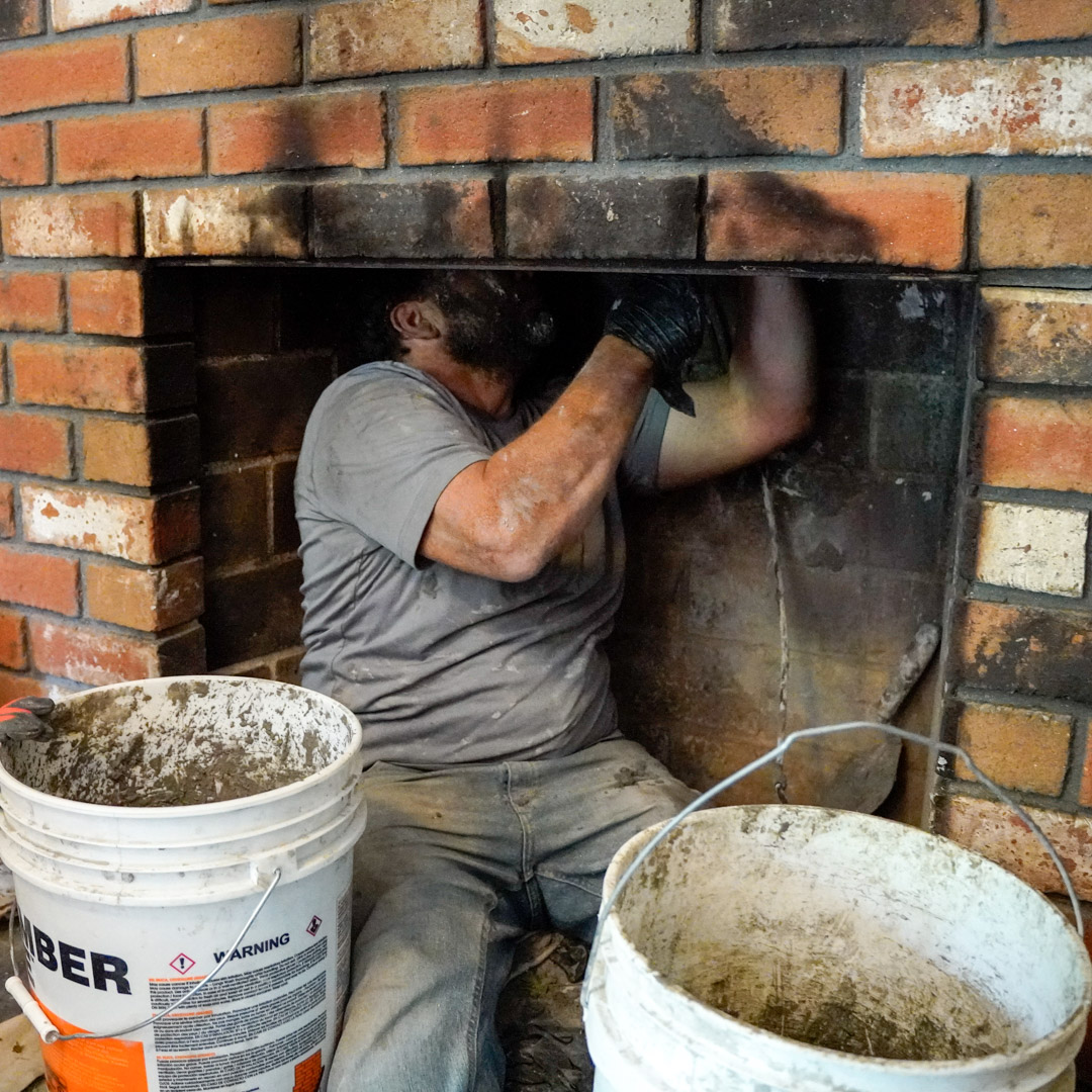 Smoke Chamber Parging in Grandby, CT