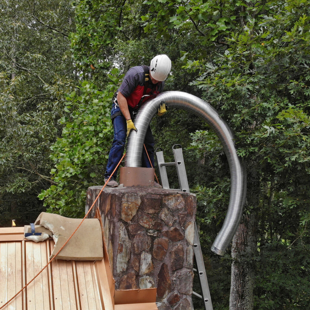 A cracked or missing chimney liner can reduce safety and airflow in Rocky Hill CT