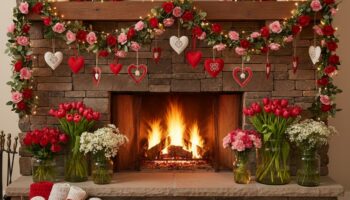 Valentines day fireplace in newington, ct